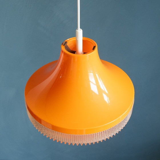 Image 1 of Retro Orange Plastic Hanging Lamp
