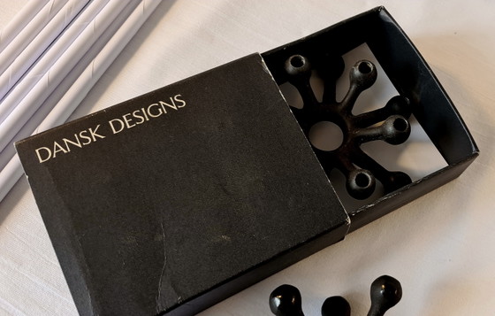 Set originale di 2 portacandele "Spider" con 1 confezione originale - Quistgaard Dansk Design - Mid-Century (photo 8 of 11)