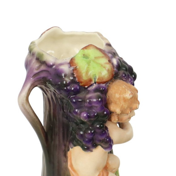 Image 1 of Art Nouveau Vases Putti Cherub
