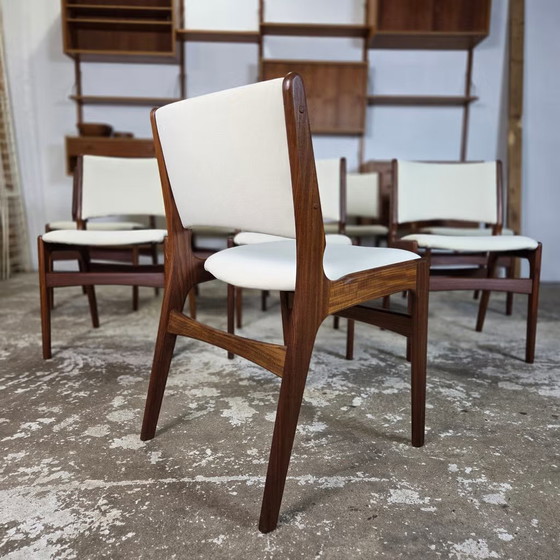 Erik Buch modello 89 sedia danese in teak vintage anni '60 – Anderstrup Møbelfabrik, Sedie da pranzo, Tessile (photo 8 of 16)