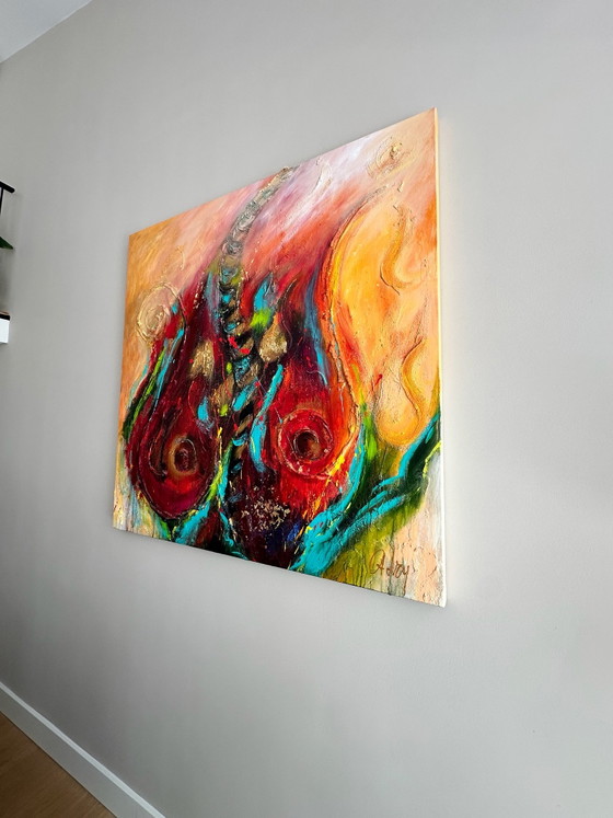 Dipinto 'I'm enough' di Adry, 140 x 140cm, acrilico su tela – Dipinti e disegni (photo 6 of 12)
