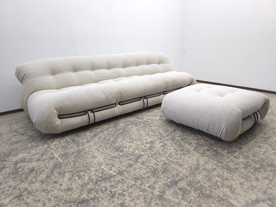 Image 1 of Cassina Soriana Sofa mit Hocker Dreisitzer top Couch