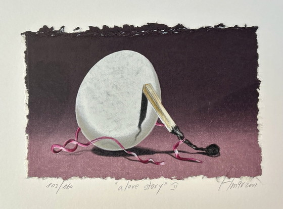 Image 1 of Serigrafía de Sharon Amir - Una historia de amor