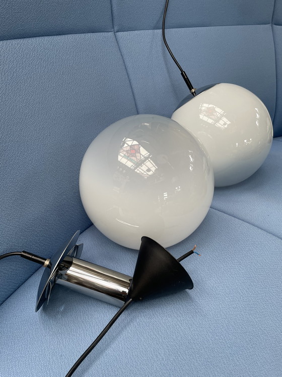 Image 1 of Raak ochtend nevel hanglampen, jaren 70