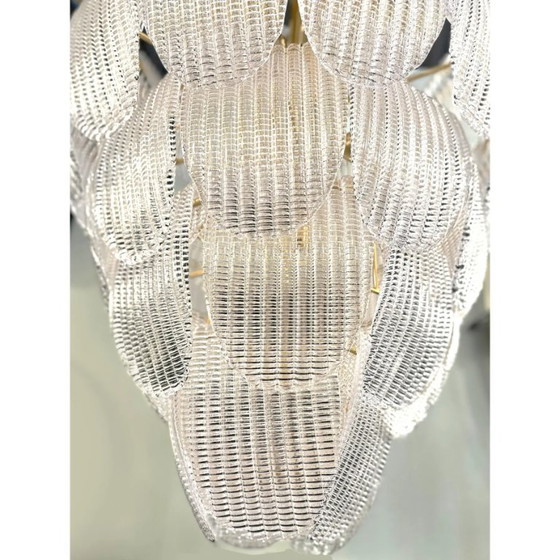 Image 1 of Luxuriöser Kronleuchter aus transparentem Muranoglas mit Diamantbesatz – Simoeng