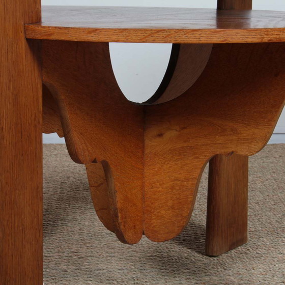 Image 1 of Wooden coffee table and pedestal table from the 1940s