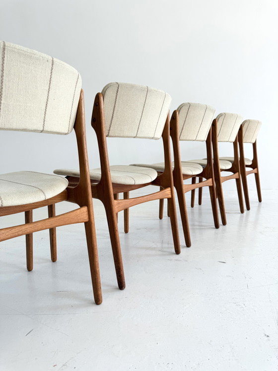 6 chaises de salle à manger vintage, modèle n° 49, Erik Buch ‘70 – Wood, Textile (photo 6 of 15)
