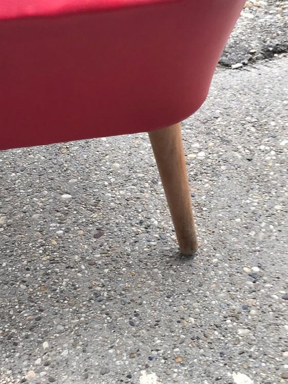 Mid-Century Red Cocktail Chair, 1950s – Armchairs, Mid Century Modern (photo 3 of 4)