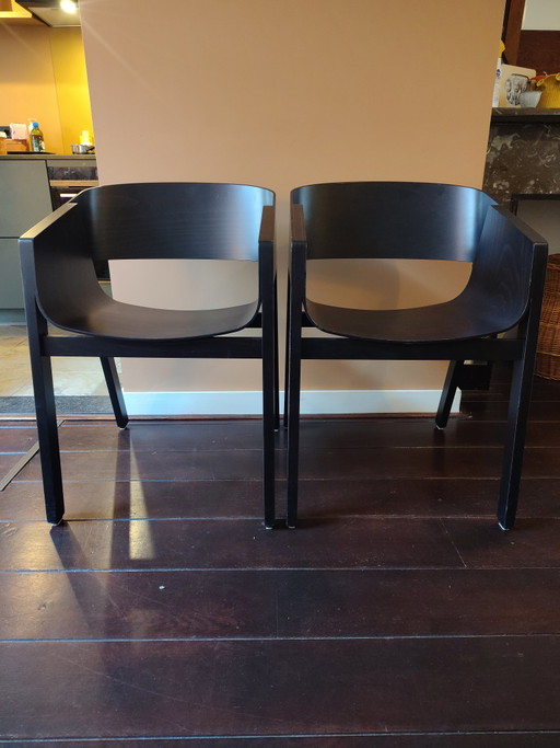 Black Ton Stühle - Merano mit Armlehnen – eetkamerstoelen, Wood