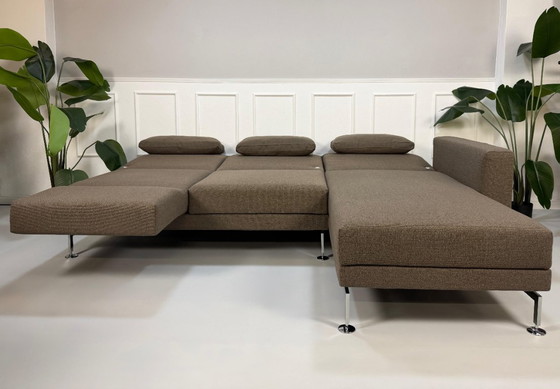 Image 1 of Divano angolare Brühl Moule, divano in tessuto, marrone, modello da esposizione