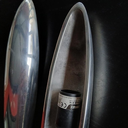 Appliques design italien aluminium chromé