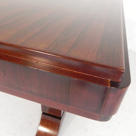 Image 1 of Art-Deco-Esstisch, Palisanderfurnier, ausziehbar auf 248 cm, 1930er Jahre