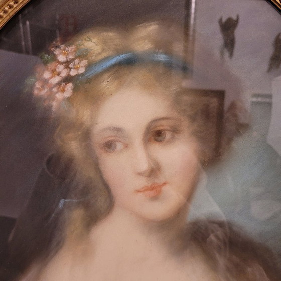 Image 1 of Pastel on paper “Allegory”, Italian School, following Rosalba Carriera, 19th century – Italy