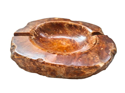Eleganter Vintage-Aschenbecher aus feinem Onyx – Italienisches Design aus den 1960er Jahren