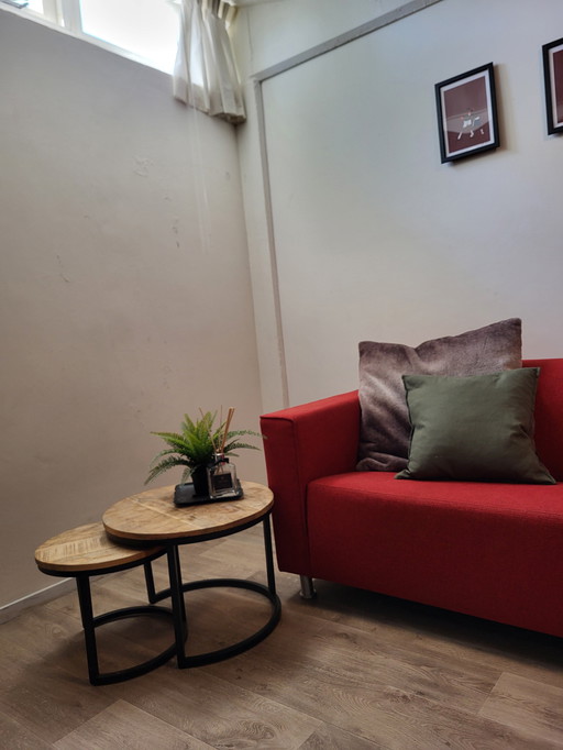 Red 3-Seater Designer Sofa | Rachmaninoff Front Street | €250