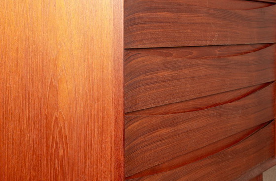 Image 1 of Dänische Teakholzkommode mit 4 Schubladen, entworfen von Arne Vodder für Sibast 1960.