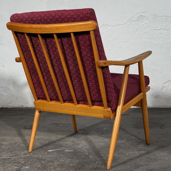 TON Stil Buchenholz Sessel, Paar, 1960er Jahre – Textile (photo 7 of 11)