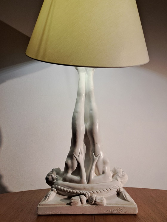 Image 1 of Lampe de table sculpturale rare Art Déco / Milieu du XXe siècle – Excellent état