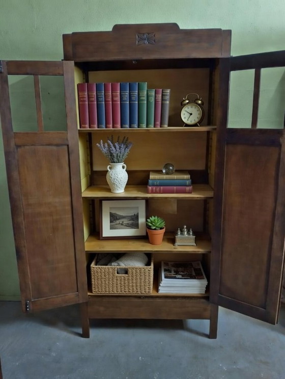 Image 1 of Kleiner Art-Deco-Kleiderschrank, Sideboard, Vitrine