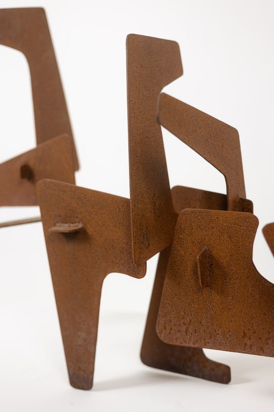 Image 1 of MPCEM. Sculpture abstraite en acier corten. Pièce unique, 2014.