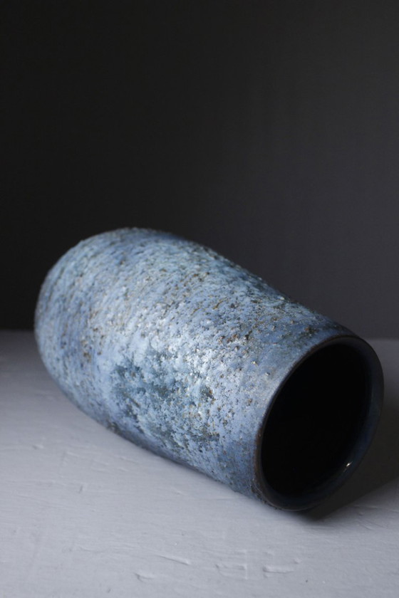 Silberdistel Studio Keramik - Clay Vase with Satin Blue Glaze, 1950s – Ceramic (photo 7 of 8)