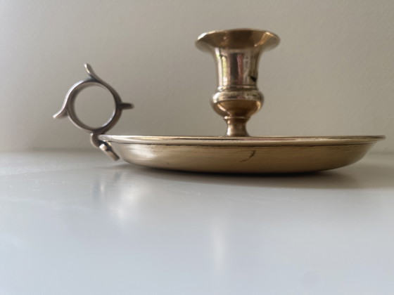 Image 1 of Antique Candlestick In Solid Bronze
