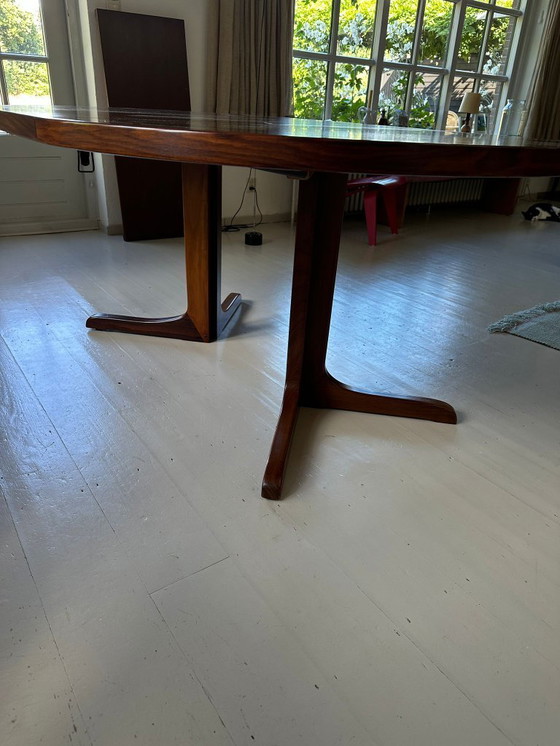 Image 1 of Table à manger à rallonge vintage danoise en bois de rose (Rosewood)