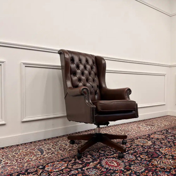Grande chaise de bureau Chesterfield anglaise - Large choix!, Chaises de bureau (photo 7 sur 7)