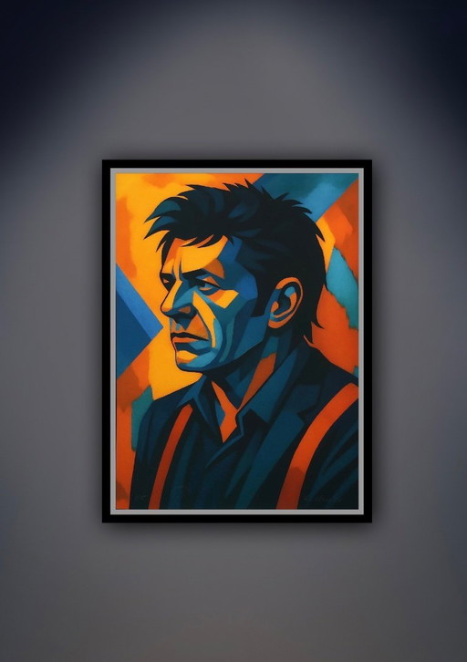 Karmen Moccha : "Herman Brood". Signé à la main et numéroté. Édition 1/10. Giclée sur velours Hahnemühle.