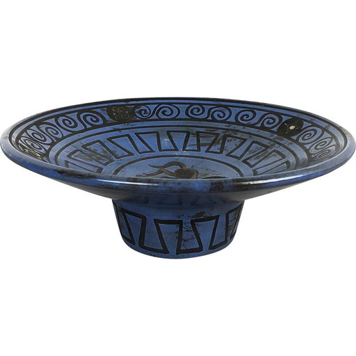 Assiette en céramique vintage par Hans Welling pour Ceramano, Allemagne 1960