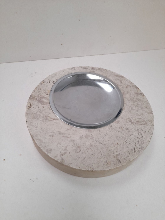 Grande posacenere in travertino Fratelli Mannelli, Oggetti decorativi, Beige (foto 3 di 5)