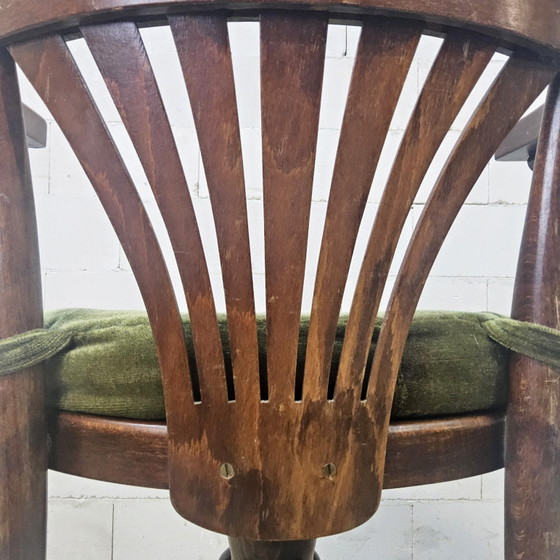 Chaise de bureau pivotante et réglable en hauteur de style Thonet antique (faite à la main) (photo 8 of 15)