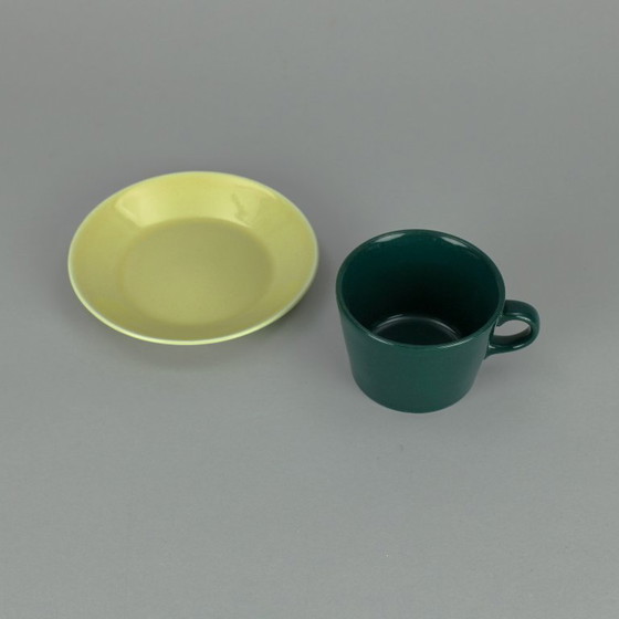 Image 1 of Kaj Franck (1911-1989) - taza y platillo - modelo Kilta - fabricante Arabia Finlandia - años 60