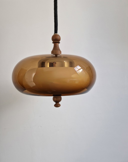Vintage pendant lamp Herda mushroom space age design