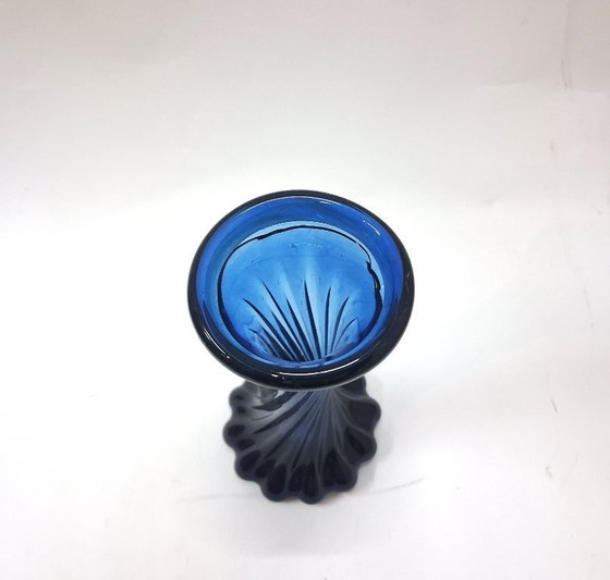 Image 1 of Vetro blu cobalto, design ritorto