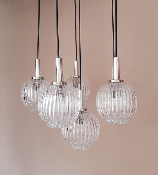 Lampe cascade vintage | Lampe boule vintage | Lustre vintage