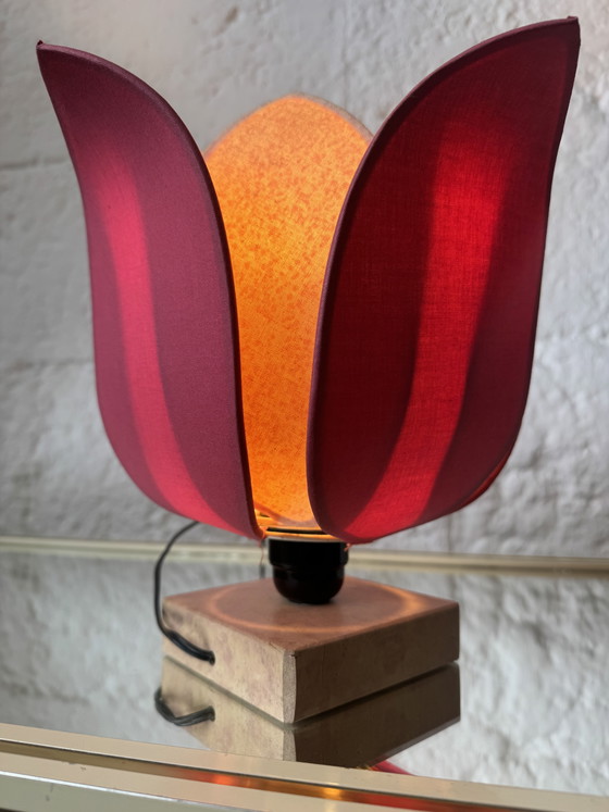 Image 1 of Vintage Lotus Flower Lamp