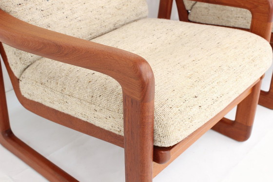 Image 1 of Canapé et 2 fauteuils Holstebro, design danois du milieu du siècle, comme neufs, en teck massif, laine vierge de qualité supérie