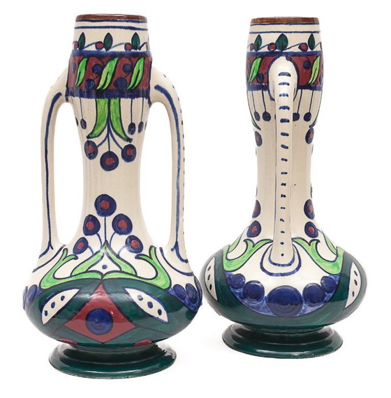 Image 1 of Pair of Art Nouveau vases
