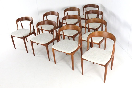 Image 1 of Set 10 Johannes Andersen voor Uldum mobelfabrik stoelen vintage 