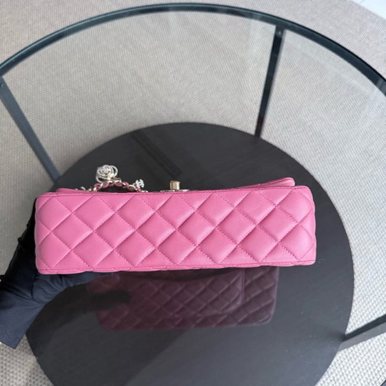 Image 1 of Chanel Classic Flap Medium - Special Valentine Edition 25cm Quilted Lambskin Pink Gold Hardware Series 19