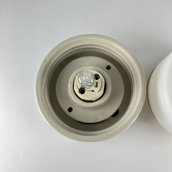 Ifö Electric / IKEA wall & ceiling lamp (Opus 100/100) – ceramic/opal glass – Scandinavian minimalism (photo 4 of 11)