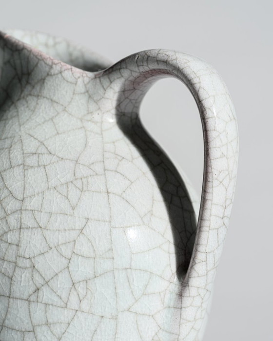 Image 1 of Karlsruher Majolika Modèle 6001 Vase en céramique craquelée Fridegart Glatzle, Allemagne