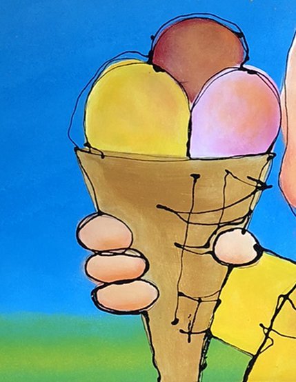 Image 1 of Peinture "Le glacier" #2