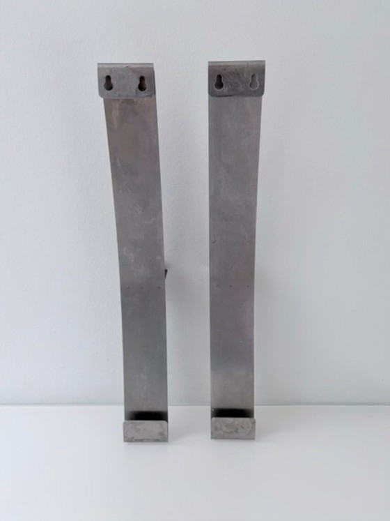 Set aus 2 Edelstahl Design Wandkerzenhaltern 39,5 cm – Rostfreier Stahl (photo 13 of 13)