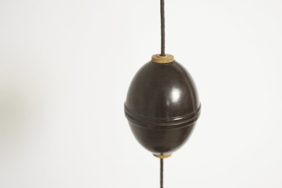 Image 1 of Franse Art Deco hanglamp met verstelbare katrol, Baron Paris Ouistiti Vintage Lighting
