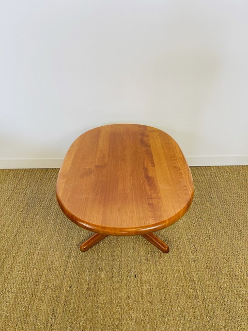 Deense ovale teakhouten salontafel van Glostrup Møbelfabrik, jaren 60
