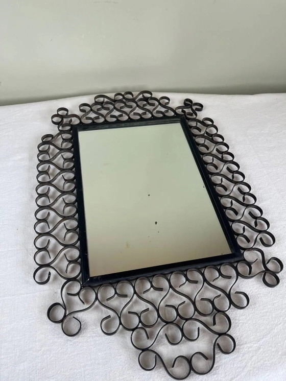Specchio in ferro battuto Chaty Vallauris – Iron, Mid Century Modern (photo 4 of 16)