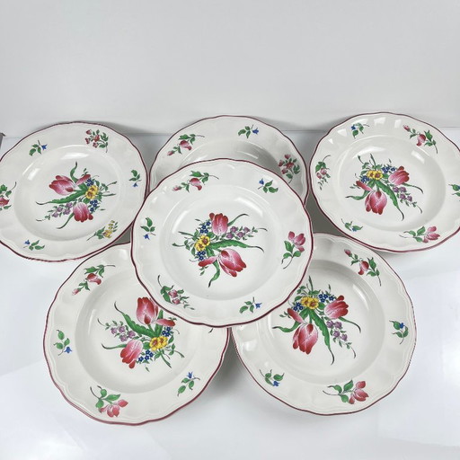 Set van 6 KG Lunéville "Streetlight" soepborden