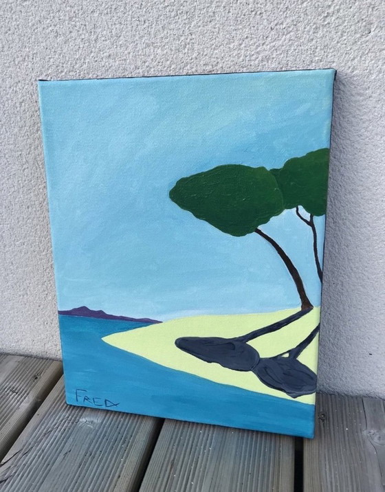 Image 1 of Huile Sur Châssis Entoilé. Format 35x27cm.